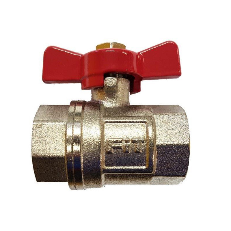 Kohút guľový FF 11/4" plnoprietokový PN 16, motýľ Kohút guľový FF 11/4" plnoprietokový PN 16, motýľ