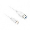 Kábel USB/USB-C, 1 m - biely (GOGUSBAC100MM01)