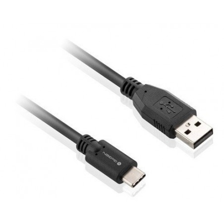 Kábel USB/USB-C, 1 m - čierny (GOGUSBAC100MM02)