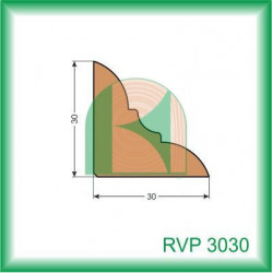 Lišta drevená RVP3030 30x30x2500 mm