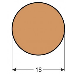 Lišta drevená T18 pr.18x2500 mm