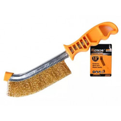 Kartáč ručný pomosadzený zahnutý 10”/250 mm HOTECHE HT410101